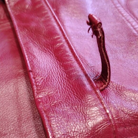 Vintage Burgundy Red Leather Pants 30L - Picture 10 of 11